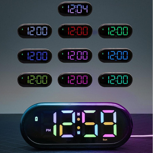 Reloj Despertador Digital Led, Reloj De Mesa, Pantalla