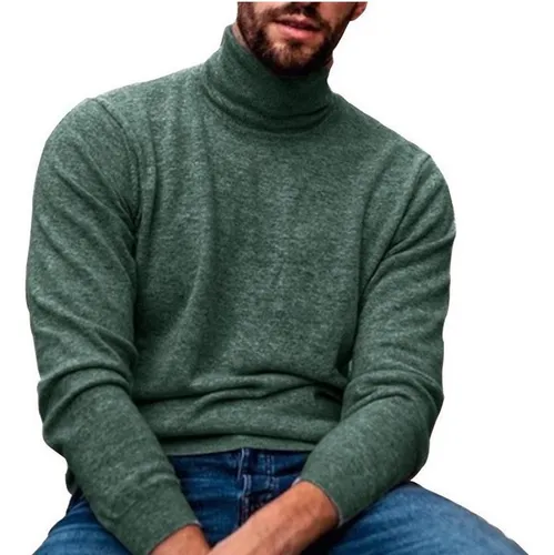 Nueva Tortuga De Punto Informal Para Hombre Con Cuello De To