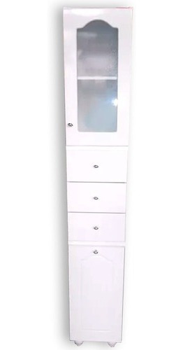 Tolva Mueble Baño Laqueada Blanca Vidrio 180 30