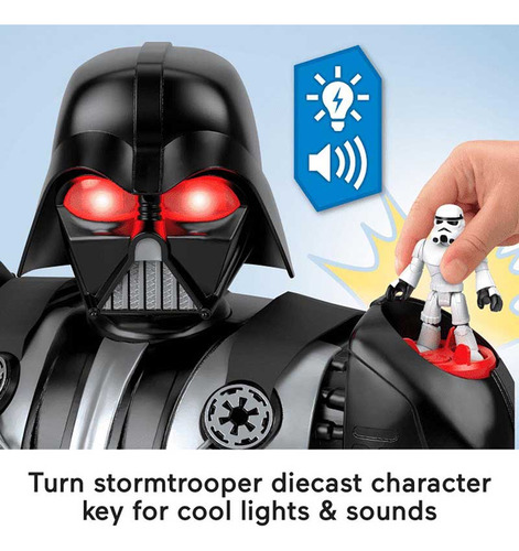 Figura Star Wars Vader Bot Imaginext 75 Cm Luz E Som Mattel