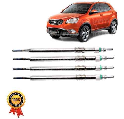 Set 4 Bujías Incandescente Ssangyong Korando 2.0 2012 2017