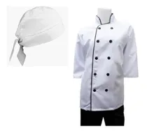 Comprar Filipina Para Chef Manga 3\u002F4 En Poliester Con Cofia Bucanera