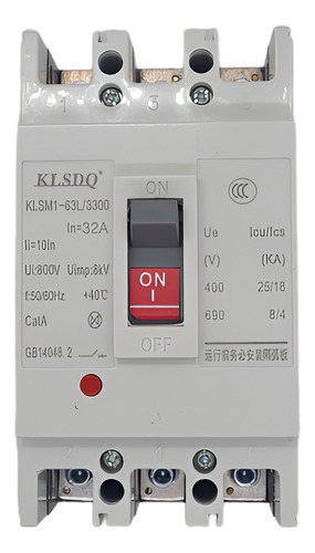 Interruptor Termomagnetico 32 Amper Caja Moldeada 3 Polos
