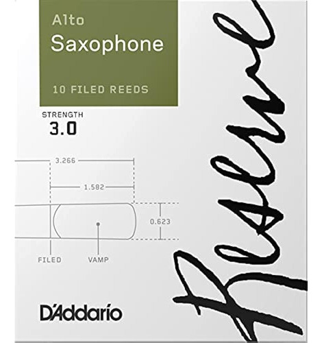 Cañas De Saxofón Alto D'addario Reserve, Fuerza 3.0, Paquete