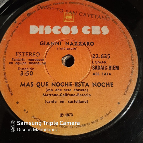 Simple Gianni Nazzaro Discos Cbs C19