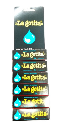 Pack Adhesivo Instantaneo La Gotita 2ml X6 Unidades