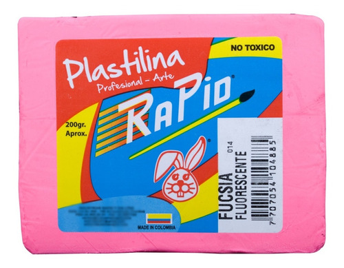 Plastilina Rapid Fluorescente X 200 Gr - Paquete X 6 Und