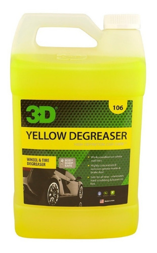 3d Yellow Degreaser Limpiador Rines Llantas Y Motor 1 Gal.