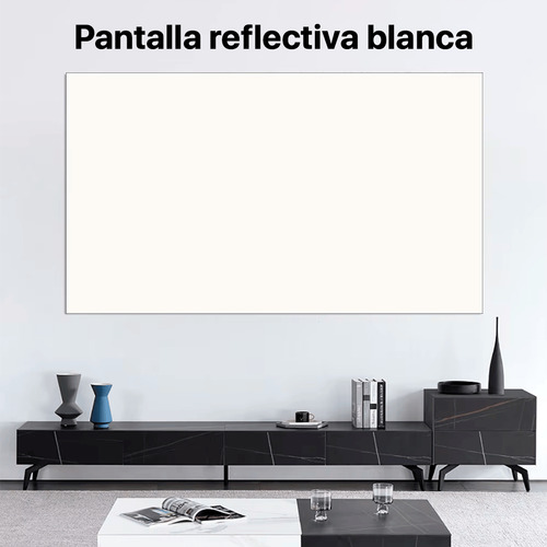 Ecran Pantalla Para Proyector 100 Pulgadas Owlenz Blanco