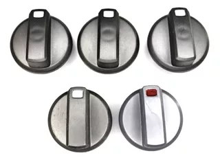 Juego Perillas X 5 Unidades Cocina Mabe Gris 6mm Cort Abajo