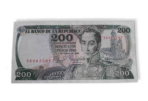 Colombia 200 Pesos  1 De Enero De 1982