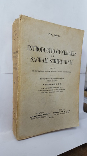 Livro Introdutio Generalis In Sacram Scripturam - P.h. Hopfl