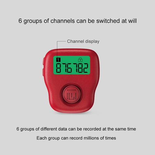 A (gn) Contador De Dedos Tasbih Digital Tally Clicker De 6