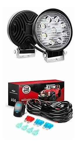 Barra De Luz - Nilight Led Light Bar 2pcs 4.5inch 27w Spot D