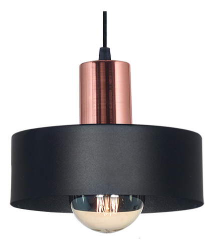 Lampara Colgante 1 Luz Apta Led Balcarse Detalle Cobre 15cm