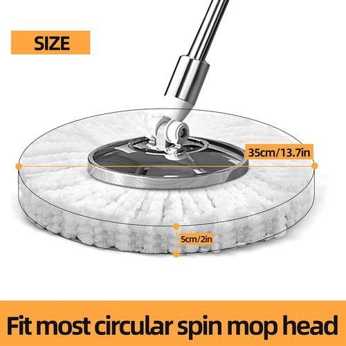 Mop Replacement Heads For Spin Mop, Microfiber Spin Mop Refi
