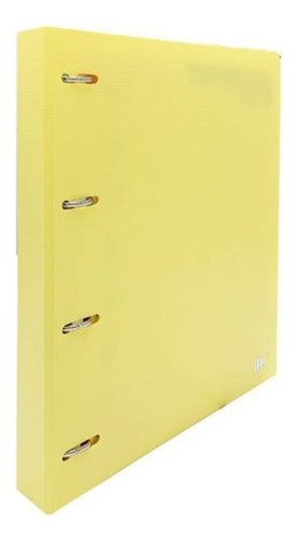 Caderno Argolado Amarelo Claro Fichário Yes A4 Com 96 Folhas