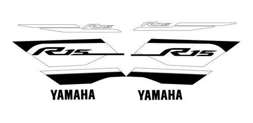 Sticker Carenado Para Yamaha R15 V2 Modelo 8