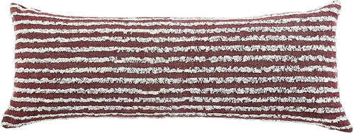 Lr Home Red Wispy Ways Cojín Lumbar, 14 X 36, Merlotcr...