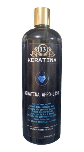 Keratina Afro-liso Prof. 1 Litro 99% Lacio, Brillo Intenso