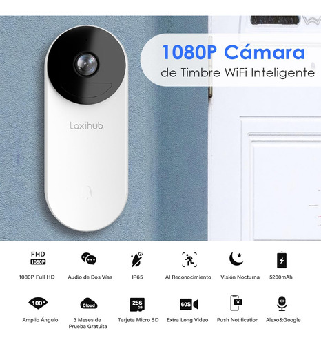 Timbre Easytao 18s Con Cámara 1080p Wifi Batería Recargable