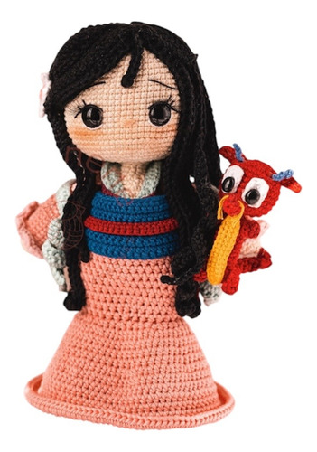 Muñeca Mulan Amigurumi Tejida A Crochet