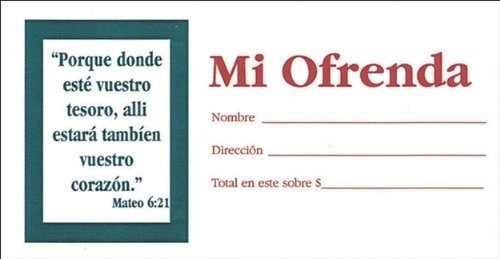 My Offering Envelope 100pk - Broadman Church..., de Broadman Church Supplies. Editorial Broadman Supplies en español