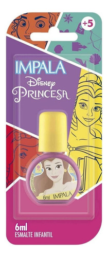 Esmalte Infantil Impala Princesa Bela - Leia E Conquiste Cor Rosa