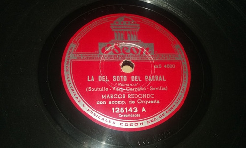 Disco De Pasta M. Redondo La Del Soto Del Parral (Usado)