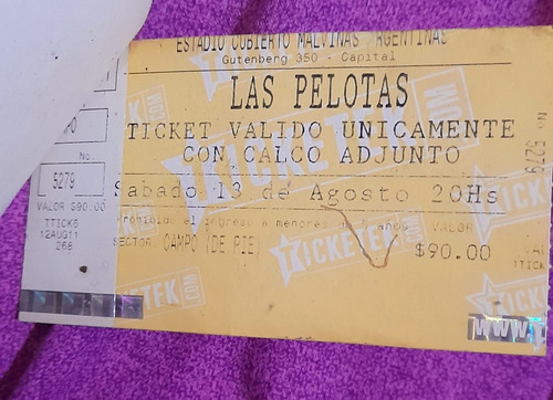 Entrada De Colección Las Pelotas (Usado)