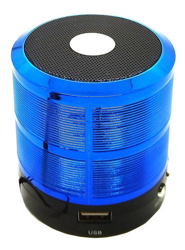 Imagem 2 de 6 de Kit 5 Mini Caixa De Som Portátil Bluetooth Mp3 Ws-887 Azul