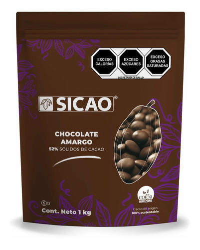 1kg Chocolate Semi Amargo Callebaut Sicao Reposteria Chef