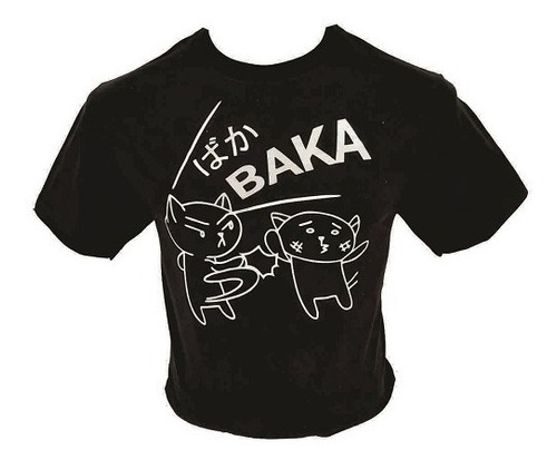 Playera Neko Baka 2 Japon Gato Cat Dark   Anime Manga