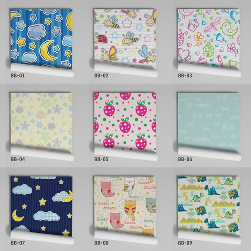 Imagem 5 de 10 de Adesivo Papel Parede Quarto Bebê Girassol Bb-13 - 64 Unids.