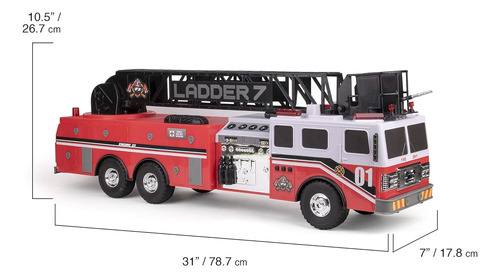 Mighty Fleet Titans Firetruck - Enorme Camión De Bomberos De