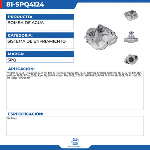 Bomba De Agua Jaguar S-type 2000-2008 V8 4.2
