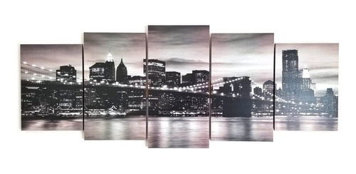 Cuadro Puente The Brooklyn New York Triptico Poliptico Moderno Decoracion Escalonado