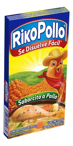 15 Pzas Caldo De Pollo Riko Pollo En Cubo 10 Piezas