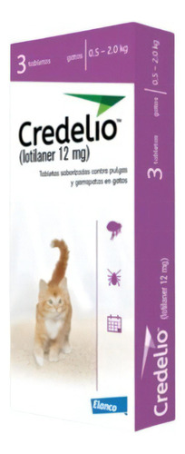 Antipulgas Y Garrapatas Credelio Gato 3tab - 0.5 - 2.0kg