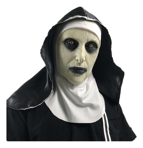 Monja Horror Máscara Capucha Casco Valak Halloween Scary