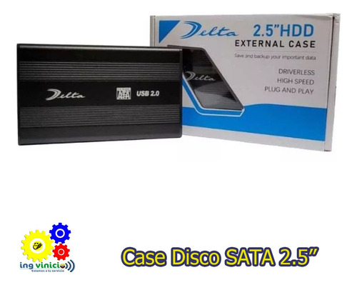 Case Delta Disco Sata 2.5'' Puerto Usb 2.0 Colores + Estuche