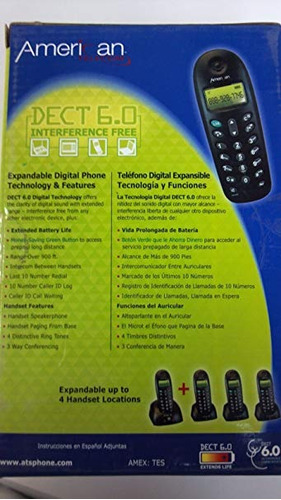 Dect 6.0 Inalámbrico Digital Teléfono Maestro Teléfono