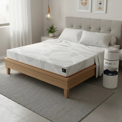 Colchão Casal Ortopédico Espuma D33 A Vácuo - Lucas Home Branco