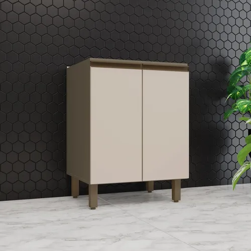 Balcão De Cozinha Sem Tampo 2 Portas 60cm Connect Hg Cinza
