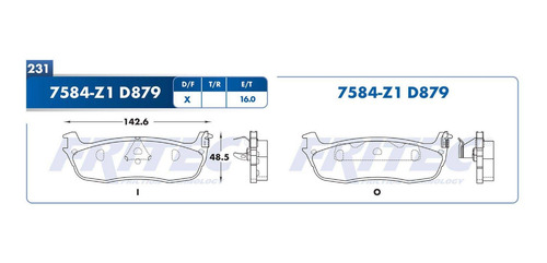 Balatas Traseras Lincoln Navigator 2000 2001 Fritec Metalic