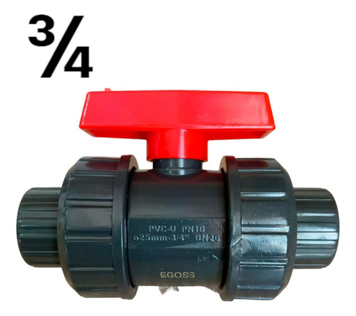Valvula De Bola Pvc Soldar 3/4 Doble Union Universal Astm