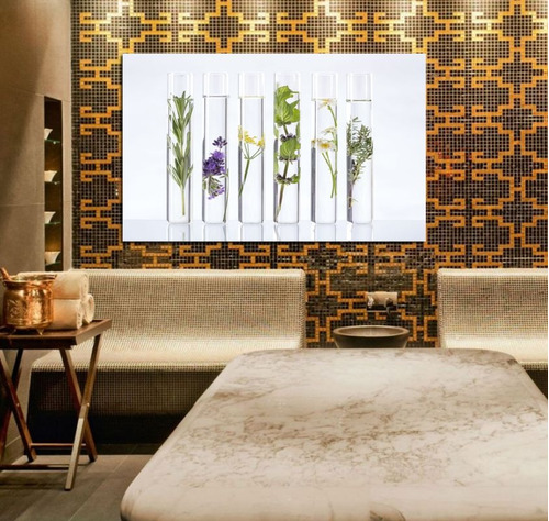 Vinilo Decorativo 60x90cm Aromaterapia Flores Hierba M7