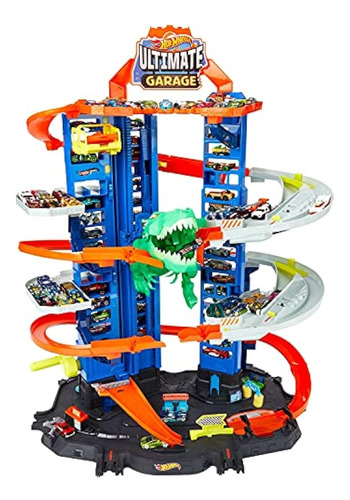 Hot Wheels City Robo T-rex Ultimate Garage Multinivel Multij