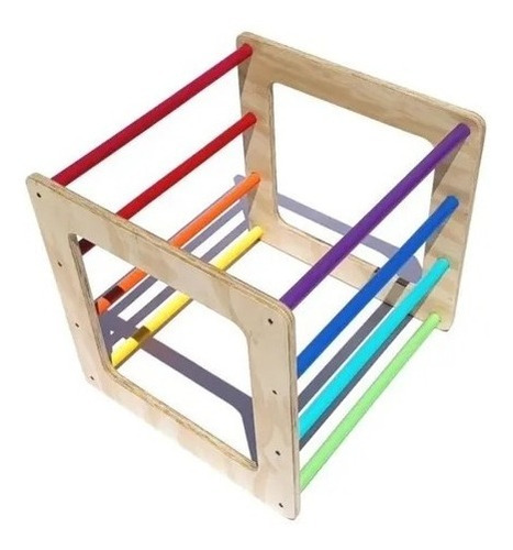 Trepador Cubo (mdf Natural) Montessori - Juguete Lakalumba