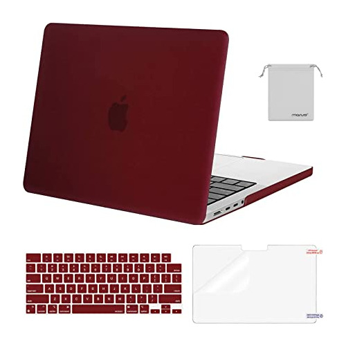 Funda Y Accesorios Para Macbook Pro 14 M1 M2 Marsala Red